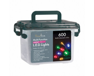 Snowtime 600 Multi-Function Compact Led Lights In Multicolour15M Lit Length from B&Q