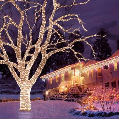 Snowtime 100 Warm White Led Connectable Lights Twinkling from B&Q