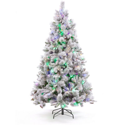 Snowtime 210Cm Winnipeg Fir Pr-Lit Pe Tree W/380 Ww/multi Leds from B&Q