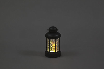 Snowtime Battery Water Lantern With Reindeer And Tree18Cm from B&Q