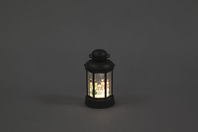 Snowtime Battery Water Lantern With 3 Snowmen18Cm High from B&Q
