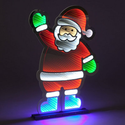 Snowtime 74Cm Infinity Standing Santa W/metal Base Od from B&Q