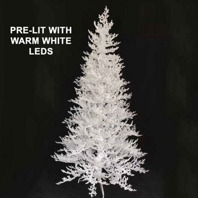 Snowtime 180Cm Pre-Lit Saxon Snow Pine 300 Ww Leds Pe from B&Q