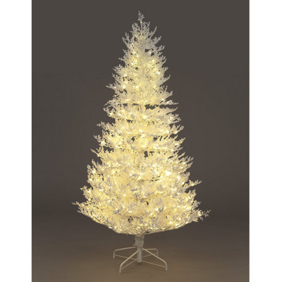 Snowtime 210Cm Pre-Lit Saxon Snow Pine 400 Ww Leds Pe from B&Q