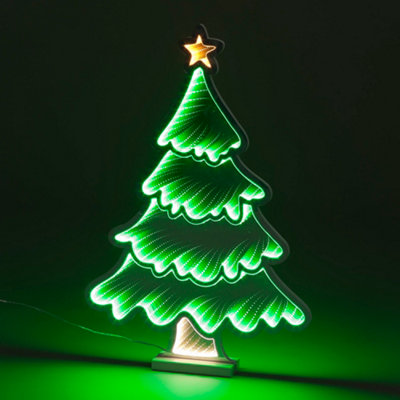 Snowtime 60Cm Infinity Standing Tree W/ Star And Metal Base Od from B&Q