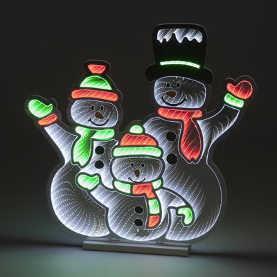 Snowtime Christmas Infinity Standing Snowman Family With Metal Base65Cm from B&Q