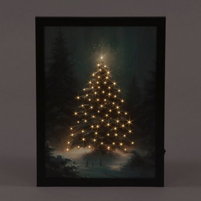 Snowtime B/o F/o 30X40Cm Framed Canvas Tree In Forest from B&Q
