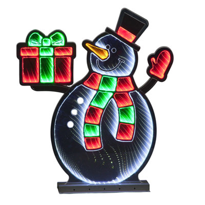 Snowtime Infinity Christmas Decoration Light Up Led White Snowman Indoor Outdoor 60Cm from B&Q