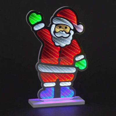 Snowtime Christmas Infinity Waving Santa With 3D Led Tunnel Effect40Cm from B&Q