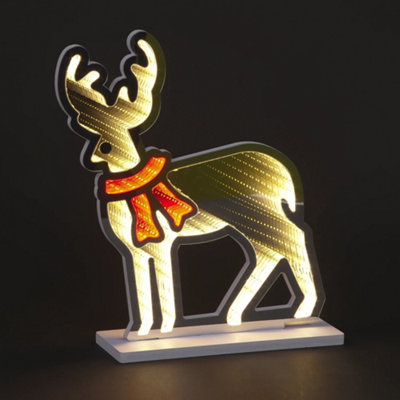 Snowtime Christmas Infinity Reindeer With 3D Led Tunnel Effect40Cm from B&Q