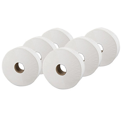 2Work 2-Ply Jumbo Toilet Roll 62mm Core (Pack Of 6) from B&Q