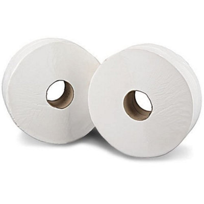 2Work 2-Ply Mini Jumbo Toilet Roll 200 Metres (Pack Of 12) J26200Vw from B&Q
