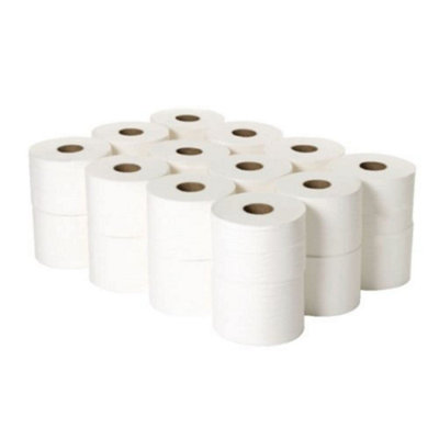 2Work 2W06439 Micro Twin 2-Ply Toilet Roll 125M (Pack Of 24)White from B&Q