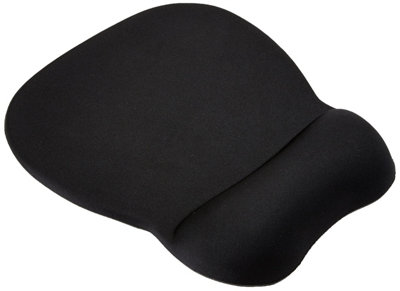 Contour Ergonomics Memory Foam Mouse Pad Wrist RestBlack from B&Q