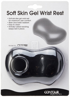 Contour Ergonomics Soft Skin Gel Wrist RestBlack