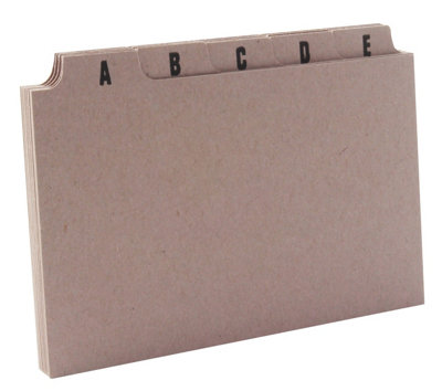 Q-Connect Guidecards 5X3 A-Z Bf Pk25 from B&Q