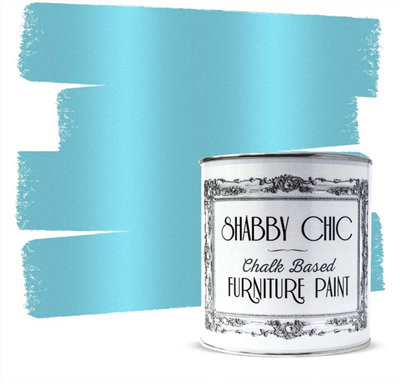 Rainbow Chalk Shabby Chic Chalk Based Furniture Paint 250Ml Metallic Blue from B&Q