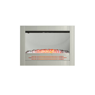 Newland Lorenzo Brushed Steel Inset Electric Fire from B&Q