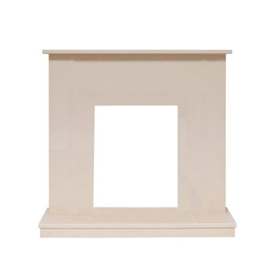 Newland Ramsay 36" Marfil Micro Marble Surround (120mm Rebate) from B&Q