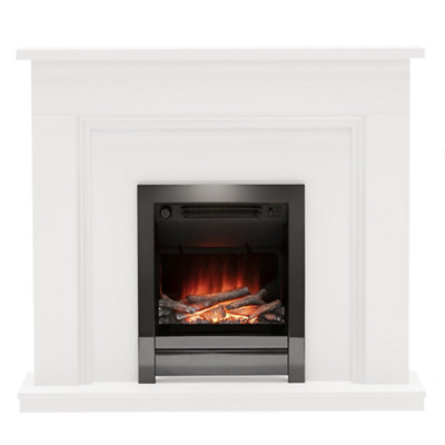 Be Modern Chelford White Inset Electric Fire Suite from B&Q