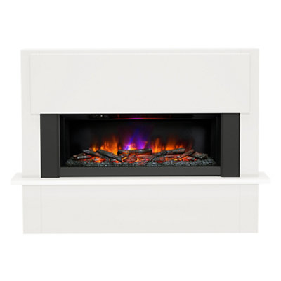 Be Modern Hanwell White Inset Electric Fire Suite from B&Q