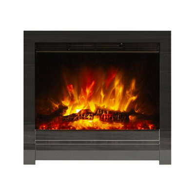 Be Modern Kempton 2Kw Black Nickel Effect Inset Electric Fire (H)595mm (W)570mm (D)75mm from B&Q