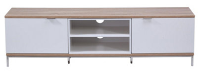 Alphason Chaplin Tv-Stand With 2 Doors White from B&Q