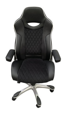 Alphason Silverstone Gaming Chair In Black from B&Q