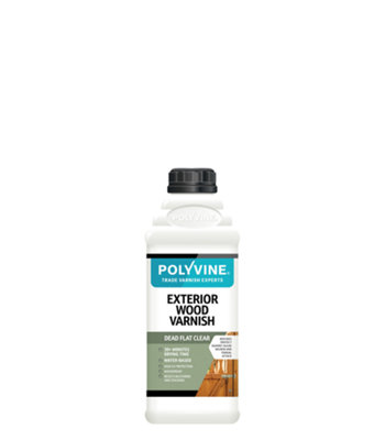 Polyvine Exterior Wood Varnish Dead Flat 1L from B&Q