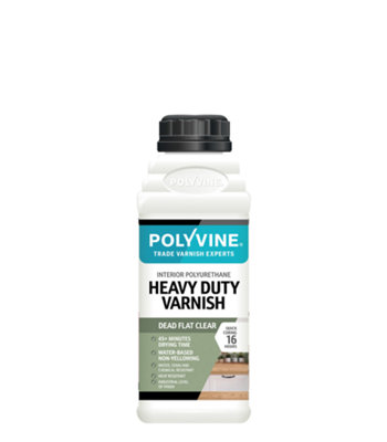 Polyvine Heavy Duty Interior Wood Varnish Dead Flat 1L from B&Q