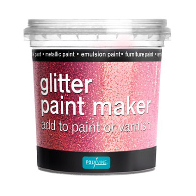 Polyvine Glitter Paint Maker Pink 75G For 2.5L from B&Q