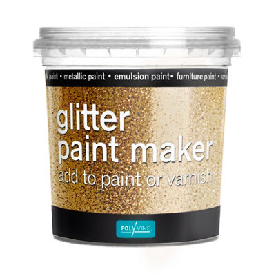 Polyvine Glitter Paint Maker Gold 75G For 2.5L from B&Q