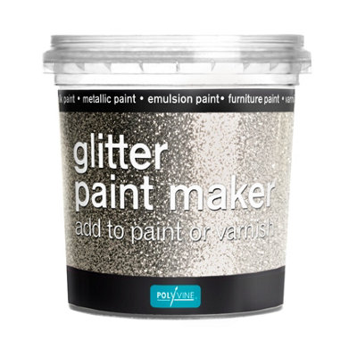Polyvine Glitter Paint Maker Silver 75G For 2.5L from B&Q