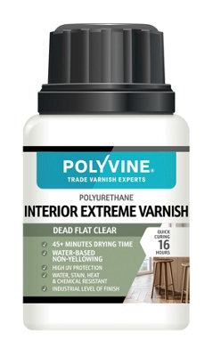 Polyvine Interior Extreme Varnish Dead Flat 100Ml Tester Pot from B&Q