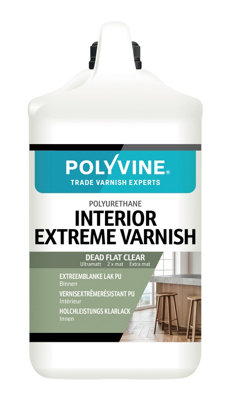 Polyvine Interior Extreme Varnish Dead Flat 4LProtection For Interior WoodFurnitureFlooringConcreteSlate And Flagstones from B&Q