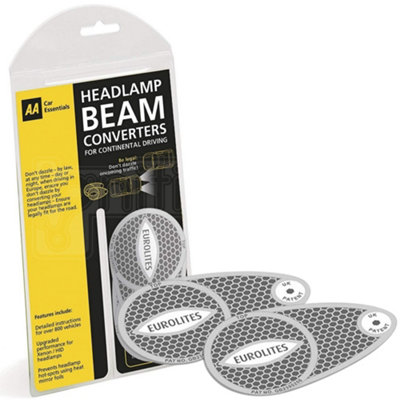 Aa Eurolites European Headlight Deflectors Headlamp Converters Beam Adaptors from B&Q