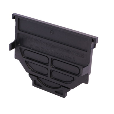 Aco Hexdrain Closing End Cap 125mm Black from B&Q