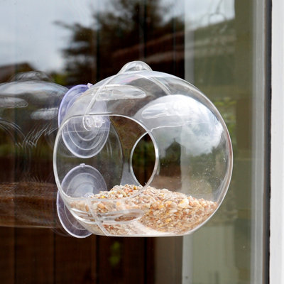 Peckish Window Plastic Clear Bird Feeder from B&Q