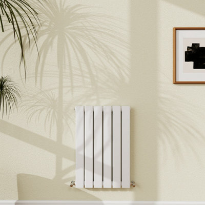 Probaty Bathrooms 600X408mm White Horizontal Designer Radiator Double Panel Modern Central Heating Flat Panel Radiators from B&Q