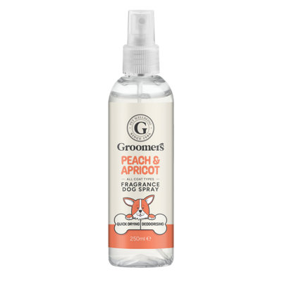 Groomers Deodorising & Conditioning Dog Fragrance Spray 250Ml Peach & Apricot from B&Q