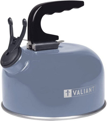 Valiant Camping Kettle In - Features Whistling Spout And Removeable Handle - 1 Litre Capacity Blue