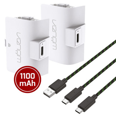 Venom Unisex White Xbox High Capacity 1100Mah Rechargeable Battery Twin Pack In - Image 5