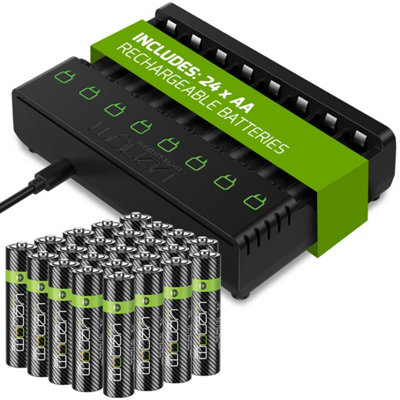 Venom Rechargeable Aa Batteries & Charging DockIncludes 24 X 2100Mah Batteries from B&Q