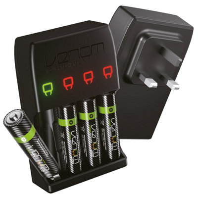 Venom Pro Charge Plug In Wall Battery Charger For Rechargeable Aa And Aaa Batteries from B&Q