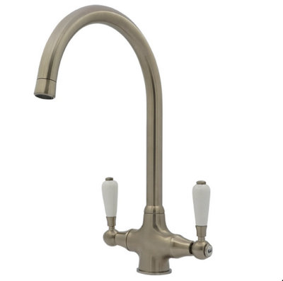 Francis Pegler Rune 4P1064 Mixer Tap In Brushed Nickel from B&Q