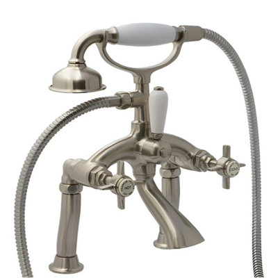Francis Pegler Sequel Bath Shower Mixer Tap In Brushed Nickel Traditional Style from B&Q