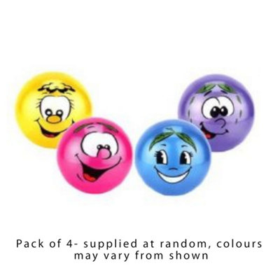 Wilton Bradley 25Cm Fruit Face Ball Pack Of 4 Assorted Colours (Deflated) from B&Q