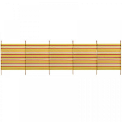 6 Pole Windbreaker Caravan Camping Beach Wind Break Breaker Shelter Sun Screen Wb020 Orange Stripe from B&Q