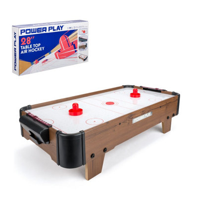Toyrific Power Play Air Hockey Table GameWooden Portable Table Toys Game For Kids And Adults28InchesBrown from B&Q