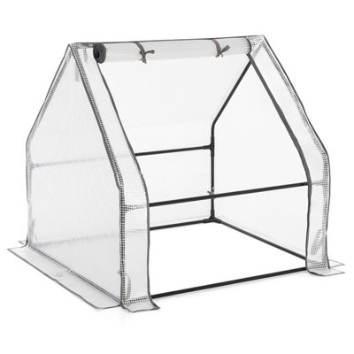 Christow Growhouse Tunnel Greenhouse Large Garden Polytunnel Grow House1 Section from B&Q